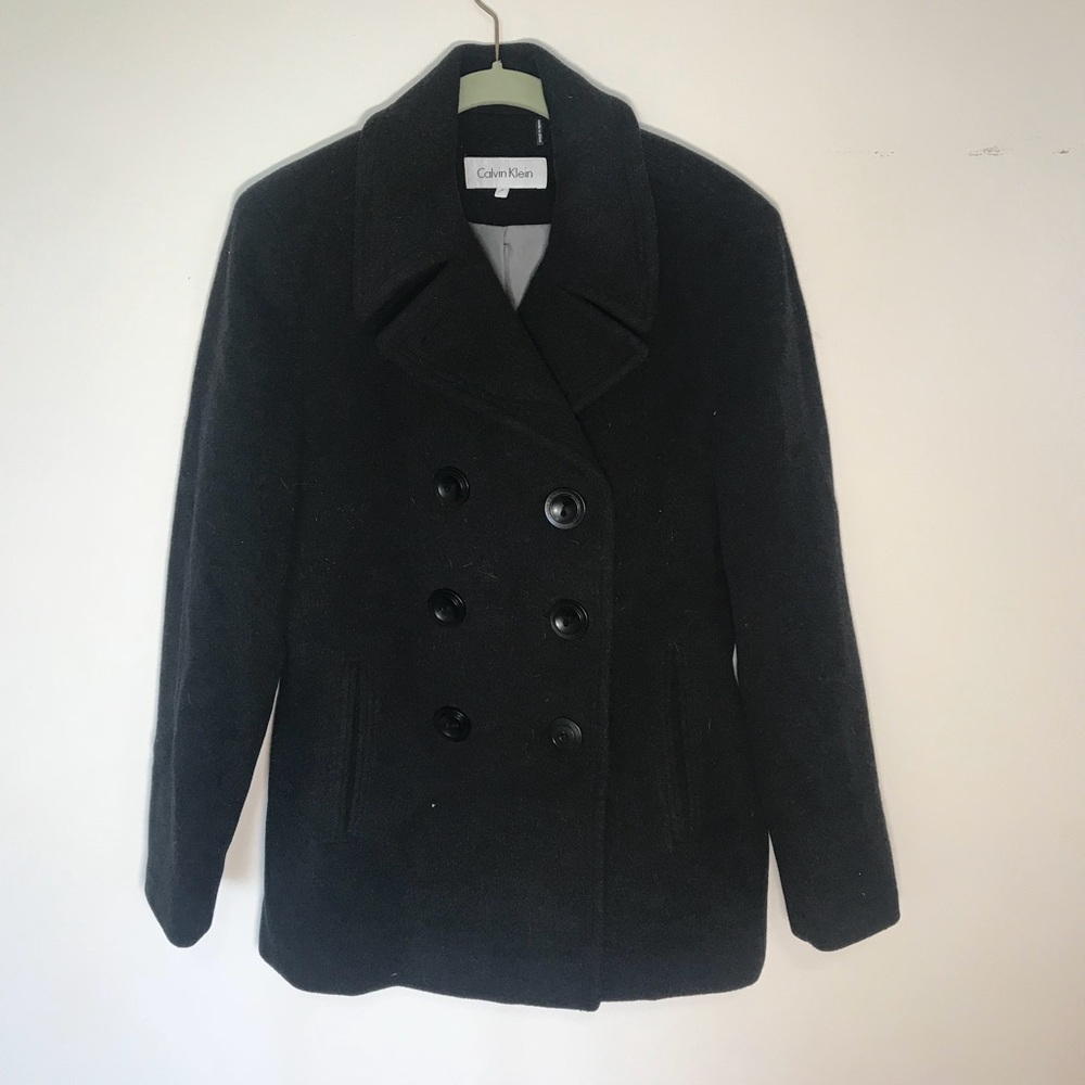 Black Calvin Klein Peacoat